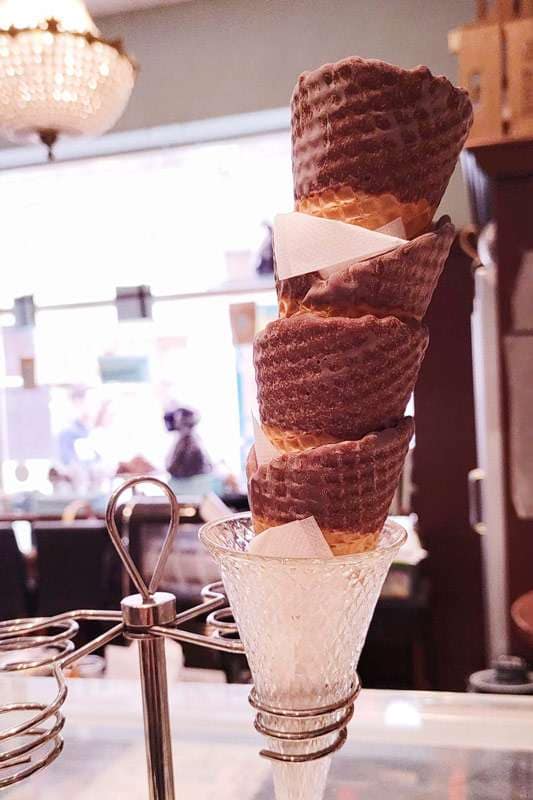 Danieli chocolate dipped waffle cone